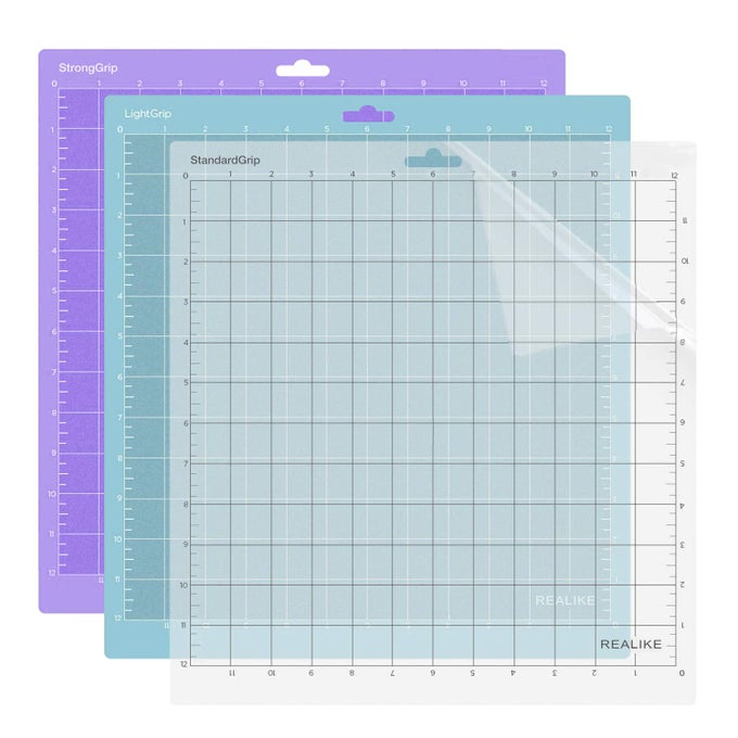 12X12 CUTTING MAT FOR SILHOUETTE CAMEO 4321 3 MATS STANDARDGRIP LIGHTGRIP STRONGGRIP GRIDDED ADHESIVE NONSLIP CUT MAT FOR CRAFTS QUILTING SEWING SCRAPBOOKING AND ALL ARTS