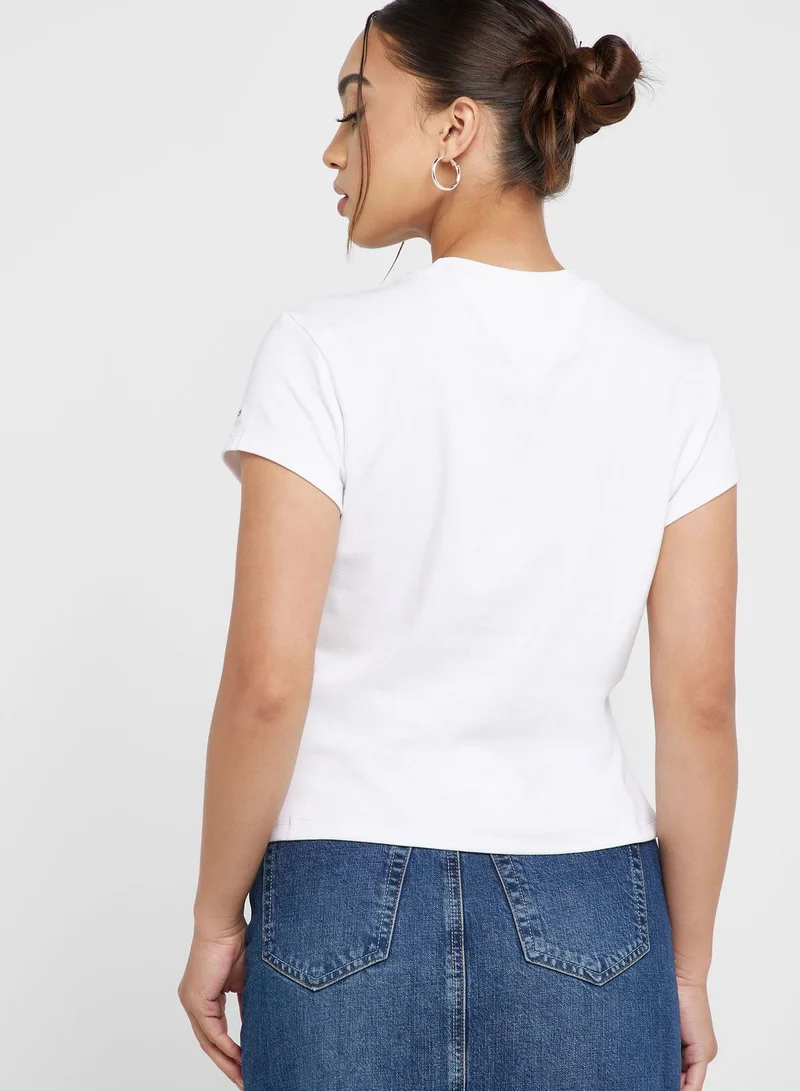 TOMMY JEANS Crew Neck Logo T-Shirt