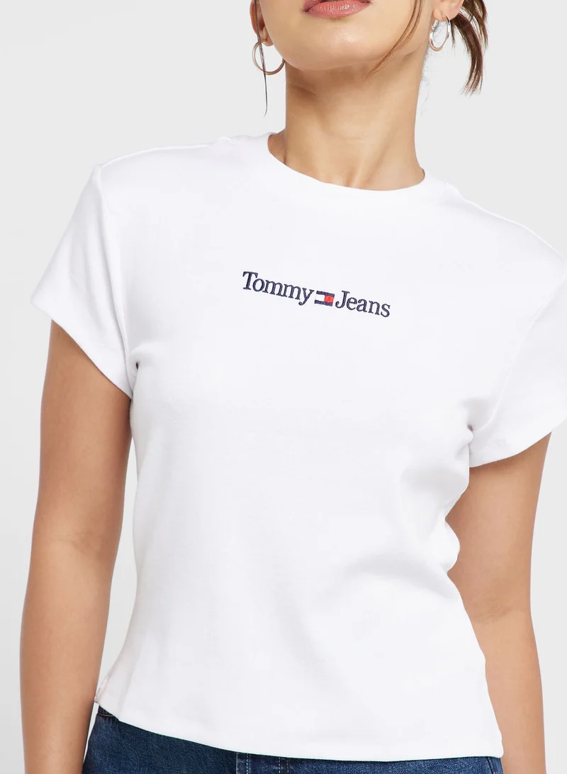 TOMMY JEANS Crew Neck Logo T-Shirt