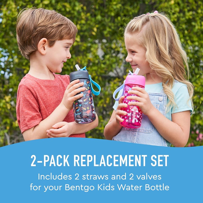 Bentgo Bentgo Kids Water Bottle Replacement Straws  2Pack of Reusable LeakProof  BPAFree SafeSip Straws  Valves for Bentgo Water Bottles BGKDCP  - Image 2