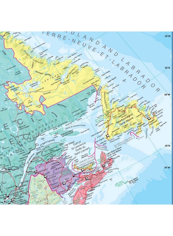 Maps International Large Political Canada Wall Map - Laminated - 33 X 47" - Image 3