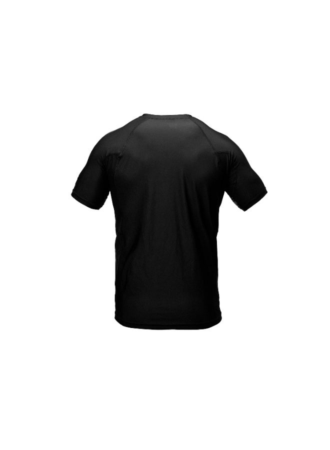 Sanabul Core Short Sleeve Rash Guard â€“ Quick Dry Compression Shirt for Men, Black/Gun Metal - Image 2