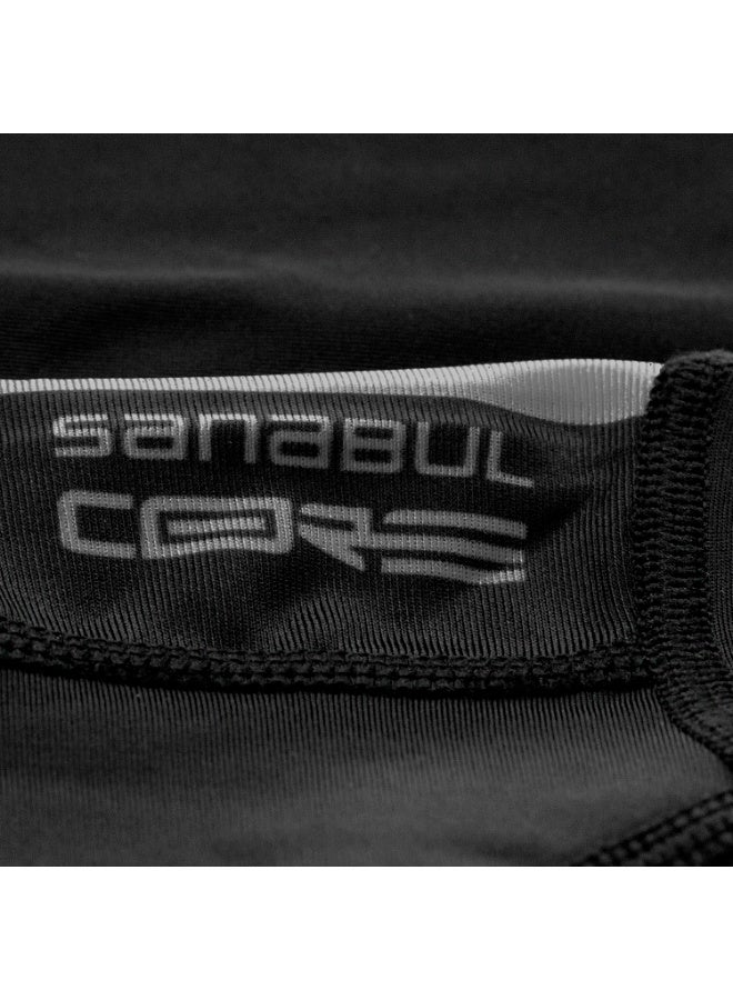 Sanabul Core Short Sleeve Rash Guard â€“ Quick Dry Compression Shirt for Men, Black/Gun Metal - Image 4