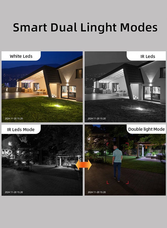 ديفانغ كاميرا مراقبة خارجية لاسلكية CCTV بدقة 10 ميجابكسل و6K PTZ مع عدسات مزدوجة وشاشات مزدوجة، وبطاقة 128 جيجابايت، وكاميرا مراقبة خارجية لاسلكية CCTV IP ICSEE AP - Image 5