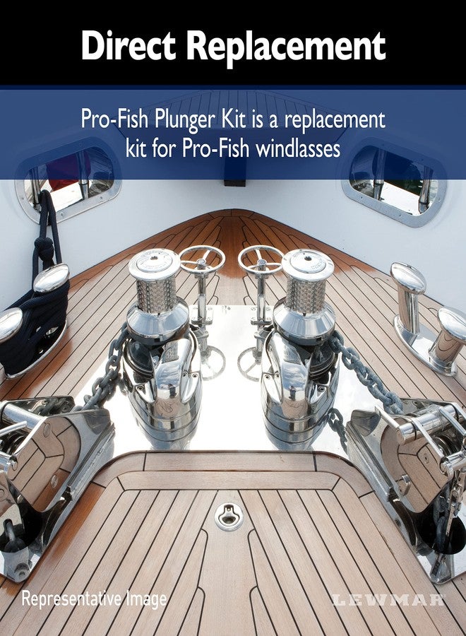 Lewmar طقم مكبس رافعة مرساة Lewmar Pro-Fish – طقم كامل لدبابيس تثبيت الرافعة يتضمن المكبس، والجلبة، والزنبرك، ومسمار رأس ألين، متوافق مع رافعات مرساة Pro-Fish - Image 3