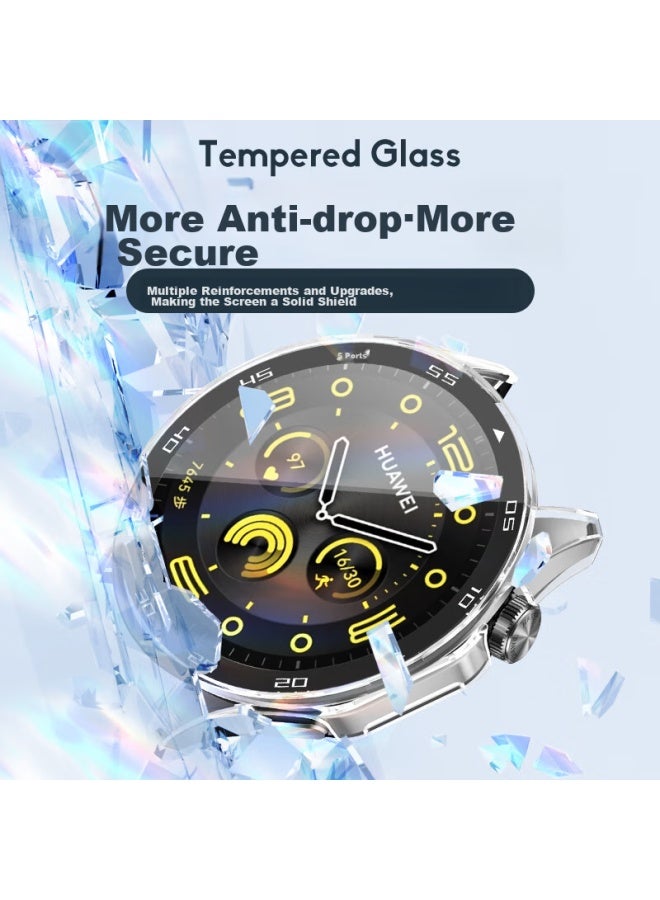 Tinker Xiaopijiang Compatible With Huawei Watch Gt5 Protective Case, Tempered Glass Screen Protector, High-definition Touch-sensitive, Huawei Watch Gt5 Protective Film Case, Integrated Women's Watch Case, 41mm Dial - Image 3