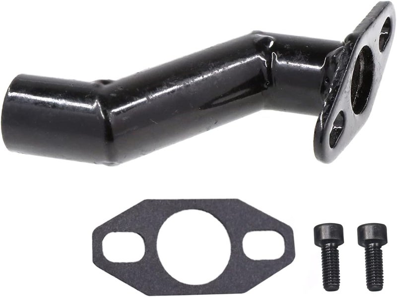 JRL 32mm-40mm Black Offset Intake Manifold and Gasket for 49cc 66cc 80cc Motorized Bike Motorised Bicycle (Black) - Image 3