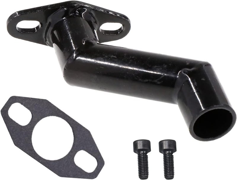JRL 32mm-40mm Black Offset Intake Manifold and Gasket for 49cc 66cc 80cc Motorized Bike Motorised Bicycle (Black) - Image 1