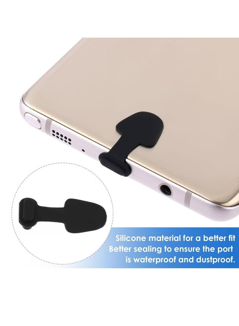 OMEVE 4 Packs Type-C Dust Plugs, Black Silicone USB C Port Protectors for Laptops, Smartphones. - Image 5