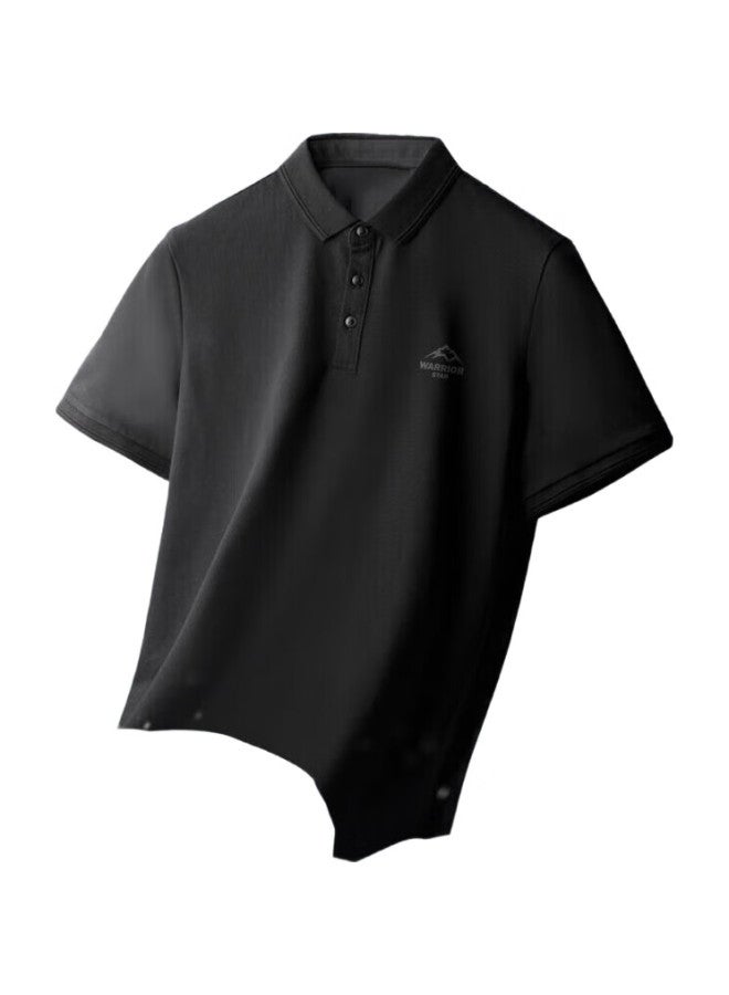 Pull Back Warrior Short-Sleeve T-Shirt For Men, Summer Breathable Polo Collar Shirt, Quick-Dry Ice Silk Sports Casual Top, Gray, 2Xl - Image 2