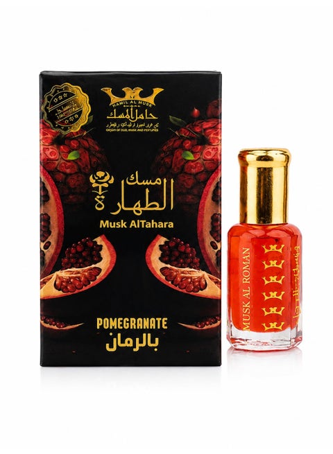 Hamil Al Musk Musk Al Tahara Pomegranate Perfume Oil 6ml – Concentrated Fruity Musk Fragrance – Long-Lasting Unisex Perfume Oil