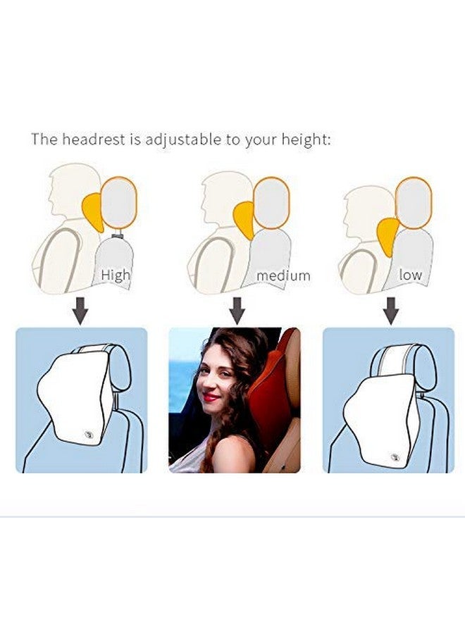 Gigi (G-1602) Gigi Memory Foam Car Neck Pillow Car Headrest, Head Pillow, Rest Pillow, Protect Neck (Brown) - Image 5