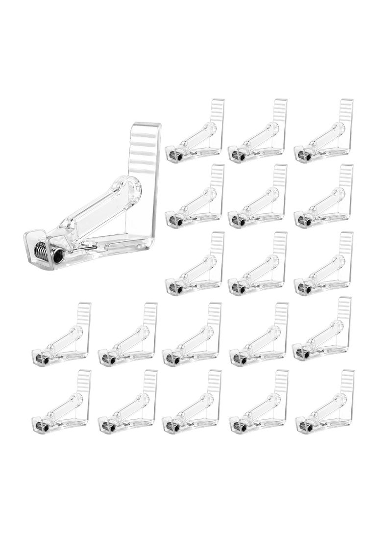 Excefore 20pcs Plastic Tablecloth Clips, Adjustable Tablecloth Clips Table Cloth Fixing Table Cloth Holder Clips Transparent Picnic Tablecloth Clamps for Indoor Outdoor - Image 1