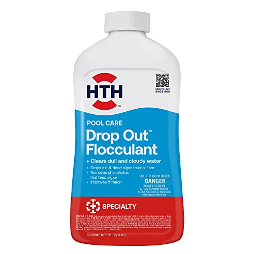 HTH 67080 Swimming Pool Care Drop Ou Flocculant - Clears Cloudy Water Fast - Image 1