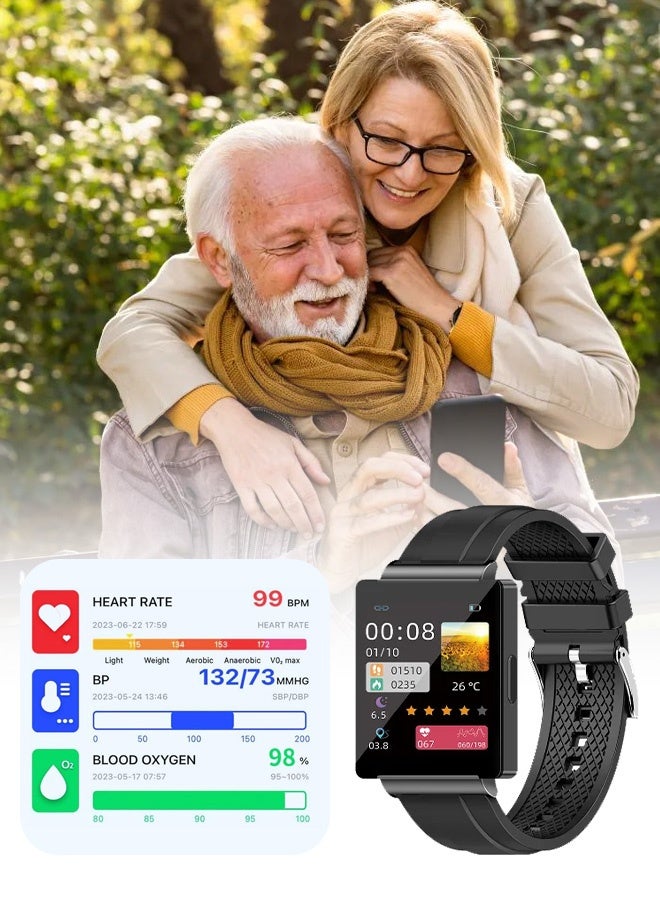 Non-invasive blood glucose measurement smart watch bracelet, heart rate, blood pressure, blood oxygen and body temperature measurement watch bracelet, NFC access control smart bracelet - Image 1