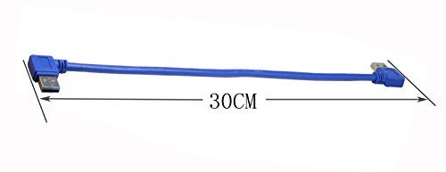 zdyCGTime 30cm USB 3.0 A Male 90 Degree Right Angle to Male Left Angled Extension Cable - Image 3