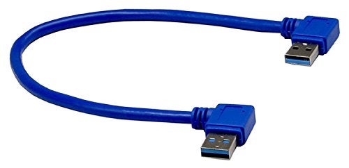 zdyCGTime 30cm USB 3.0 A Male 90 Degree Right Angle to Male Left Angled Extension Cable - Image 1