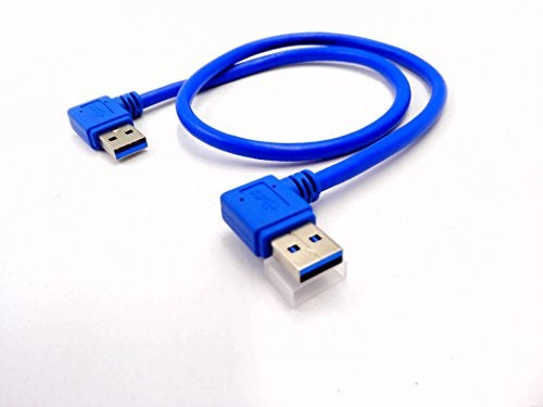 zdyCGTime 30cm USB 3.0 A Male 90 Degree Right Angle to Male Left Angled Extension Cable - Image 2