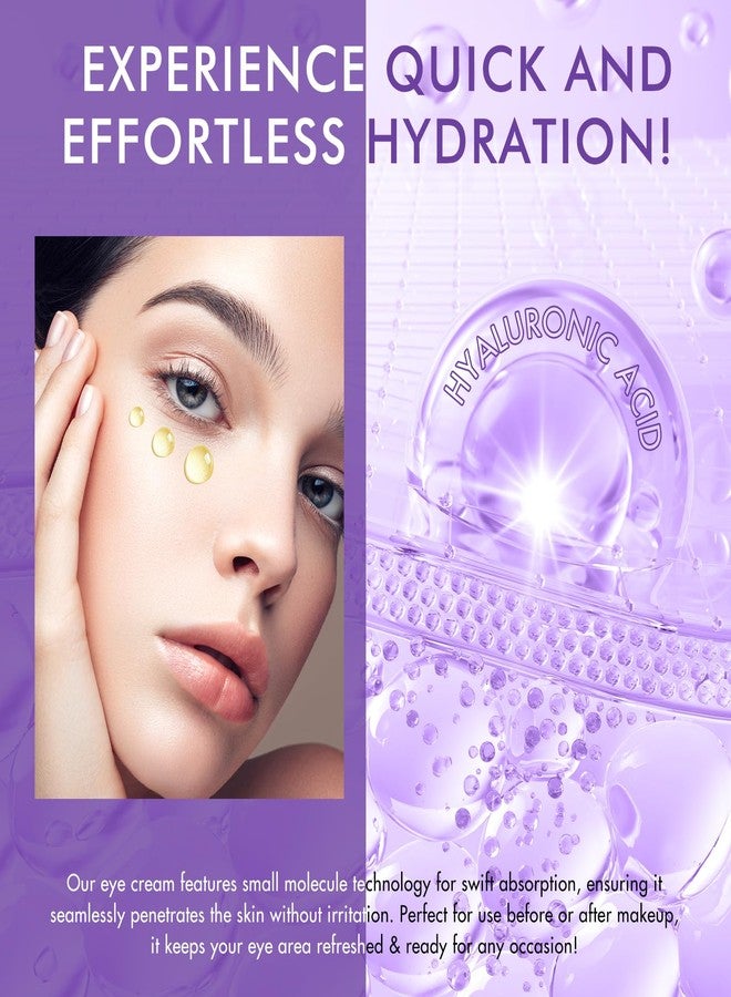 سيروم العين مع 8% كافيين، حمض الهيالورونيك، نياسيناميد وببتيدات للهالات السوداء، أكياس العين المنتفخة، التجاعيد والخطوط الدقيقة، كريم علاج تحت العين لمكافحة الشيخوخة مع كرة تدليك بزاوية 360° - Image 4