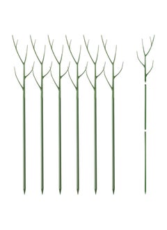 XiuWoo SYOSI Plant Support Stakes, 40 Inch Adjustable Twig Trellis for Potted Plants Flower Supports Indoor Outdoor Plants, Green, 6 Pieces  - Image 1