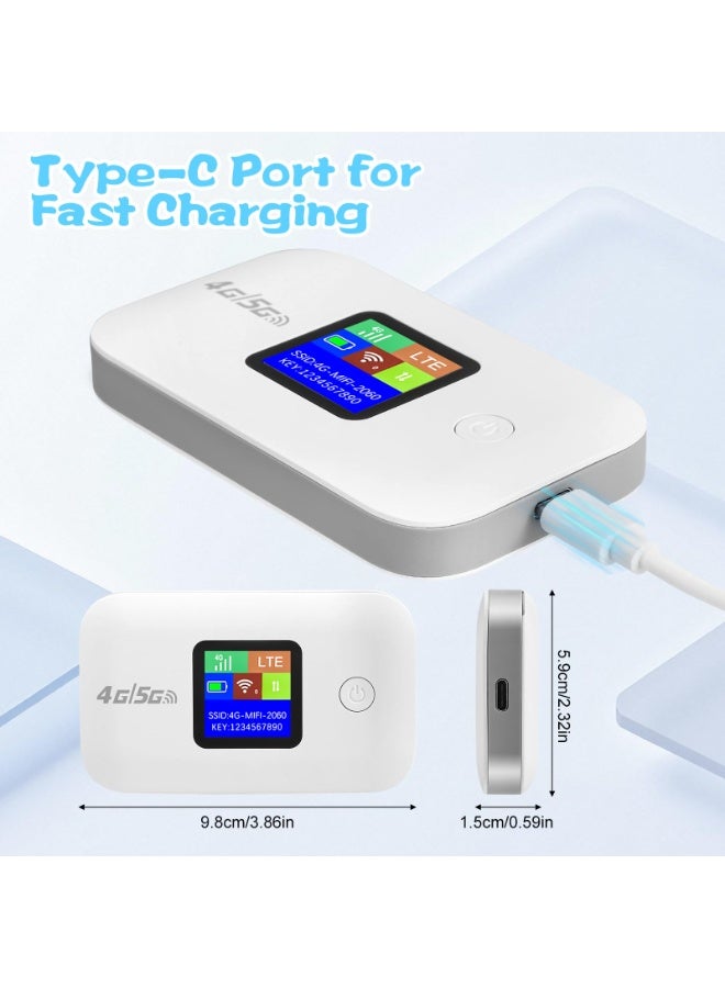 العربية: جهاز راوتر واي فاي 4G LTE محمول، نقطة اتصال صغيرة مع فتحة بطاقة SIM، سرعة 150Mbps، بطارية 3000mAh، واجهة Type-C، يدعم 8–10 مستخدمين - Image 3