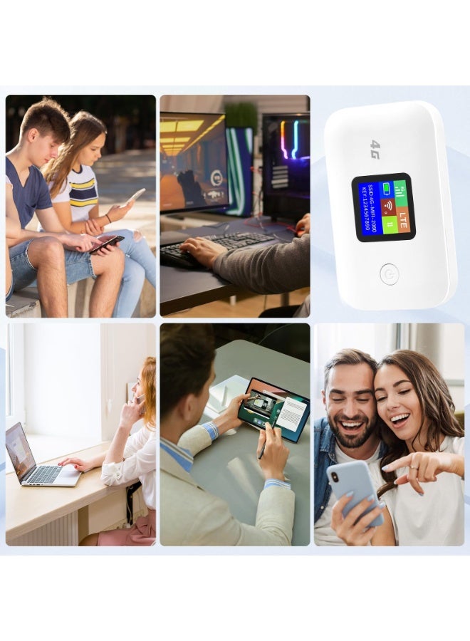 العربية: جهاز راوتر واي فاي 4G LTE محمول، نقطة اتصال صغيرة مع فتحة بطاقة SIM، سرعة 150Mbps، بطارية 3000mAh، واجهة Type-C، يدعم 8–10 مستخدمين - Image 5