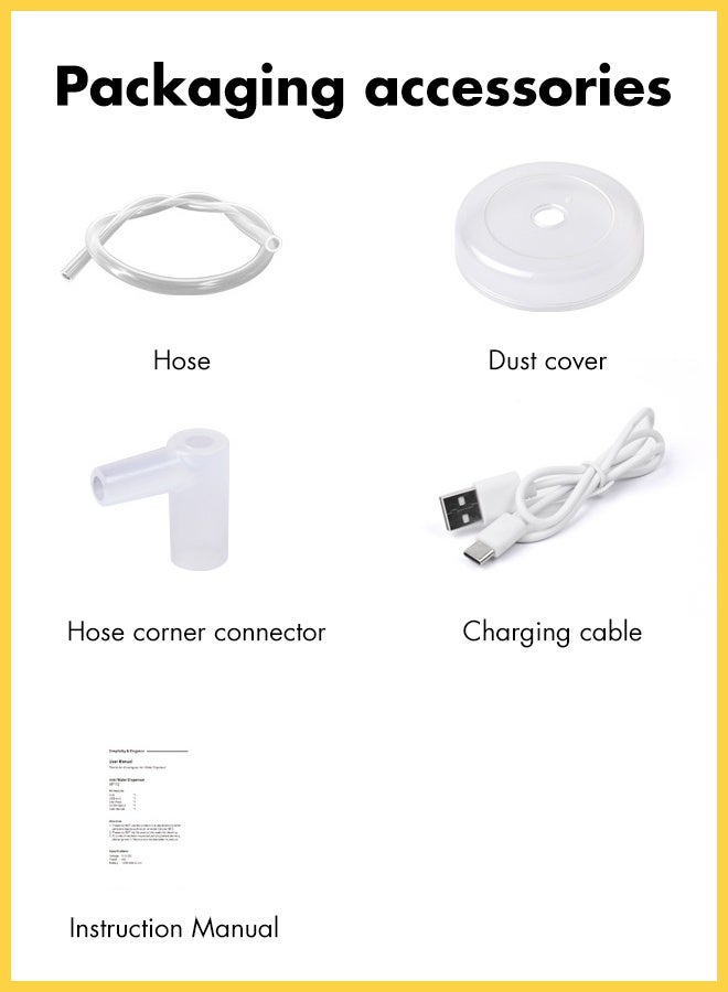 تشورود موزع زجاجات مياه سطح المكتب، جدول كمي من 6 مستويات تصريف مياه أعلى شحن محمول لـ 5 جالون وزجاجات عامة (أسود) - Image 3