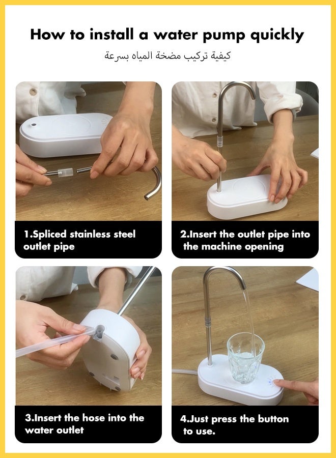 تشورود موزع زجاجات مياه سطح المكتب، جدول كمي من 6 مستويات تصريف مياه أعلى شحن محمول لـ 5 جالون وزجاجات عامة (أسود) - Image 2