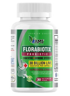 AMS Florabiotix Probiotic 30 Billion live culture capsules pack of 30's  - Image 1