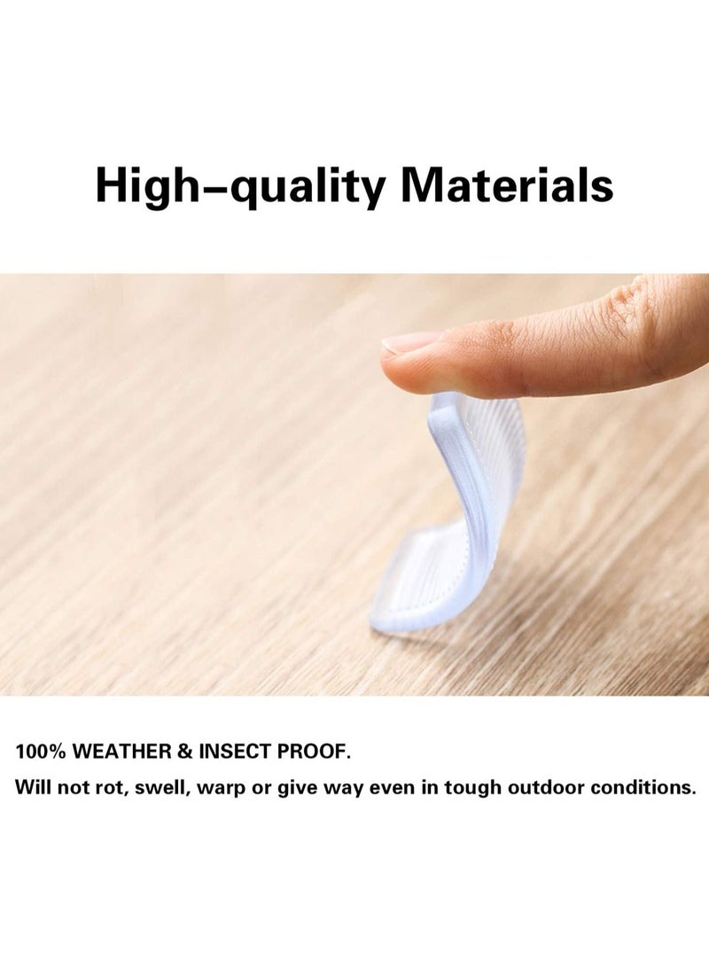 SYOSI Clear Shims, 8 Pcs Rubbery Level Wedge for Home Improvement, Have Extreme Weight Capacity, Perfect for Fixing Wobbly Furniture - Image 5