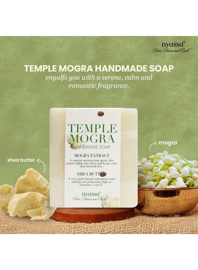 Nyassa Organic Indian Floral Collection Of 3 Soaps 75Grm Buy Temple Mogra Raat Ki Rani Combo & Get 1 Son Champa Soap Free Buy 2 Get 1 Free All Available In 75 Grm - Image 2