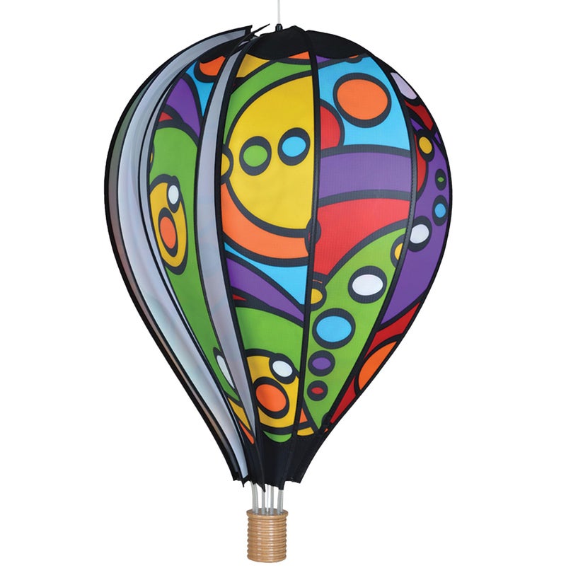 Premier Kites Hot Air Balloon Hanging Garden Spinner 26 Vibrant Rainbow Orbit Design WeatherResistant Outdoor Decor Durable Lightweight for Patios Yards and Gardens EyeCatching Wind Spinner - Image 4