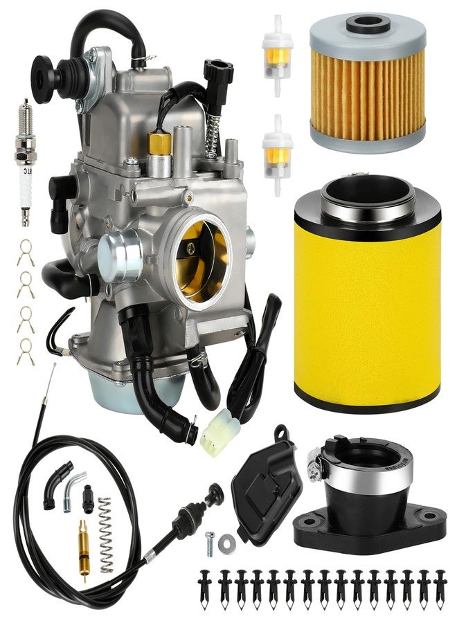 XIKOBY Racing TRX350 Carburetor Carb Kit Compatible with Rancher 350 TRX350FE TRX350FM TRX350TE TRX350TM 2000-2006 ATV 4 Wheeler Parts with Female Heater Plug Choke Cable Valve Plunger - Image 1