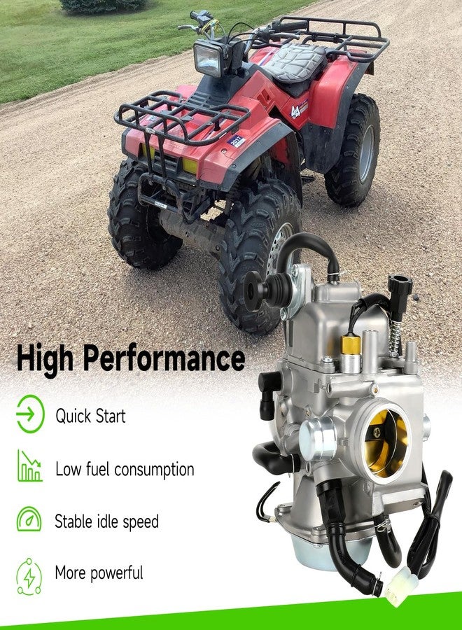 XIKOBY Racing TRX350 Carburetor Carb Kit Compatible with Rancher 350 TRX350FE TRX350FM TRX350TE TRX350TM 2000-2006 ATV 4 Wheeler Parts with Female Heater Plug Choke Cable Valve Plunger - Image 2