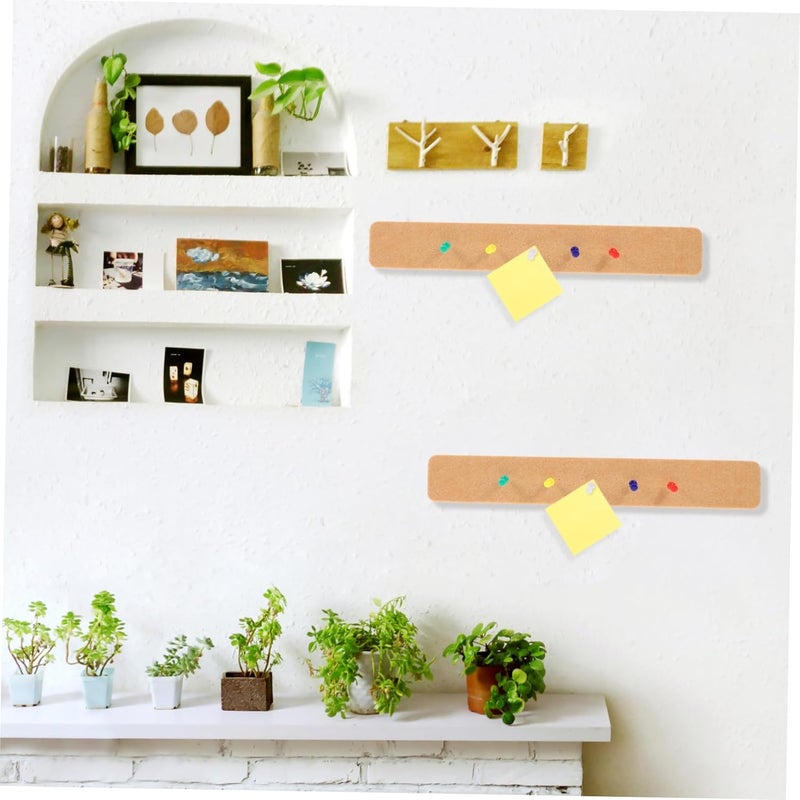 NUOBESTY 6pcs Self-Adhesive Felt Bulletin Board Strips Multi-Function Wall Decor for Classroom Office Installation for Organizing Notes Goals - Image 2