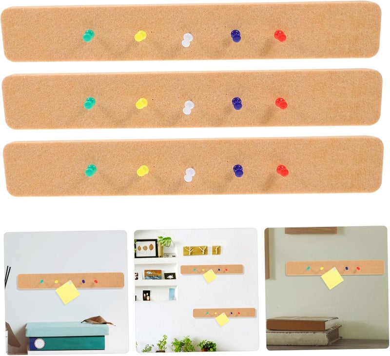 NUOBESTY 6pcs Self-Adhesive Felt Bulletin Board Strips Multi-Function Wall Decor for Classroom Office Installation for Organizing Notes Goals - Image 5
