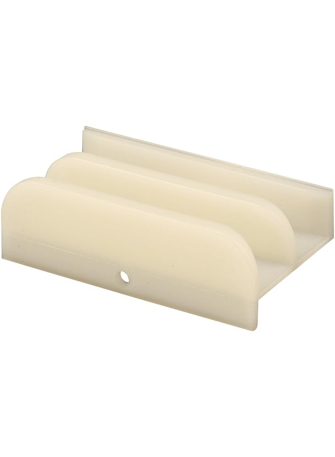 Prime-Line Products M 6219 Sliding Shower Door Bottom Guide For 7/16 in. Thick Doors, Plastic Construction, White  - Image 1