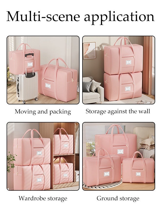 DUNISO 2 Pcs Expandable Foldable Duffle Bag,Suitcase Collapsible Travel Luggage Bag, Lightweight Suitcases, Durable Duffle Sports Bag for Men and Women - Image 3
