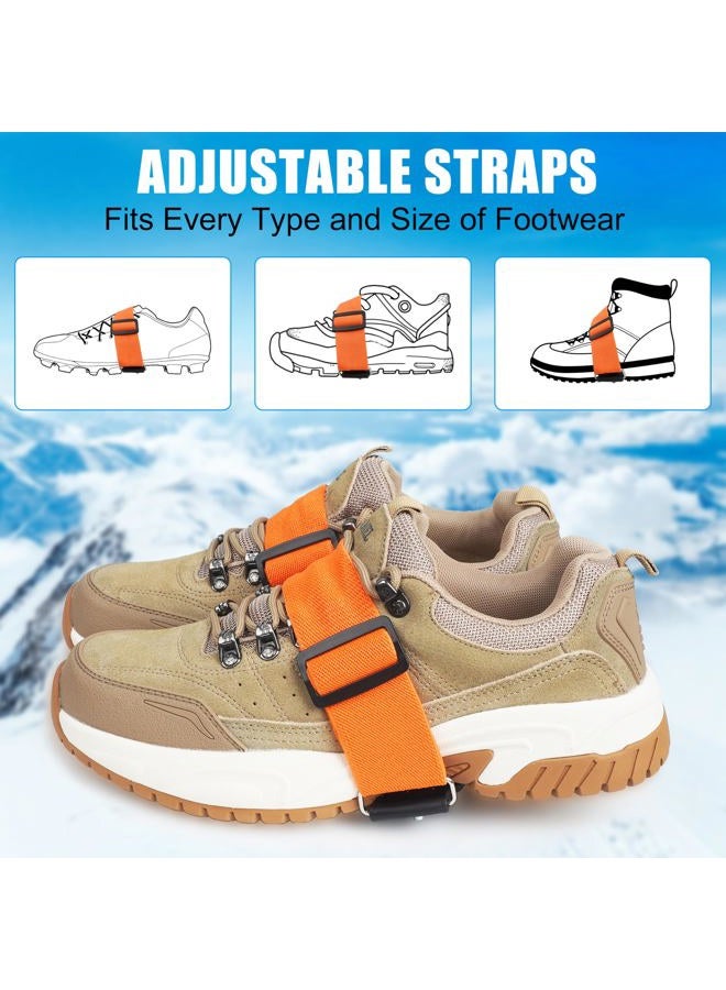 SILANON Ice Cleats Mid-Sole Snow Traction Cleats Crampons for Shoes and Boots Easily Rotate Non Slip Ice Grippers Shoes Boots Cleats for Winter Walking on Snow Ice Men Women - Image 5