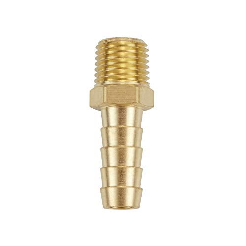 Litorange 4 PCS Solid Brass Pipe Fitting and Air Hose End Fitings 1/2" Barb x 3/8" NPT Male Thread Pipe Adapter - Image 5