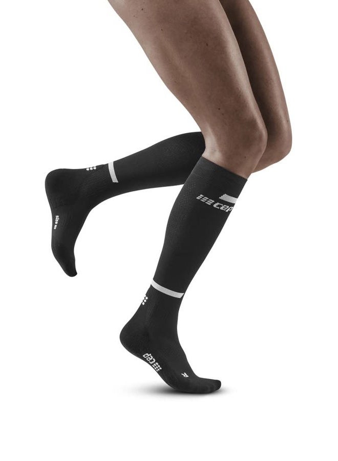 CEP THE RUN COMPRESSION SOCKS TALL for women | Long running socks with compression | Regenerating compression socks for women, Black, L - Image 1
