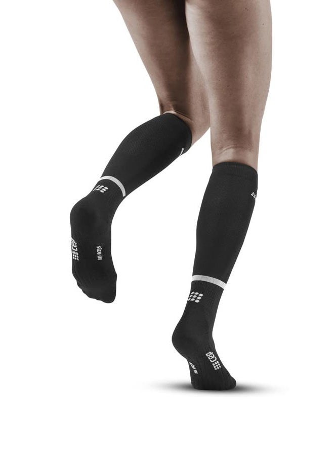 CEP THE RUN COMPRESSION SOCKS TALL for women | Long running socks with compression | Regenerating compression socks for women, Black, L - Image 2