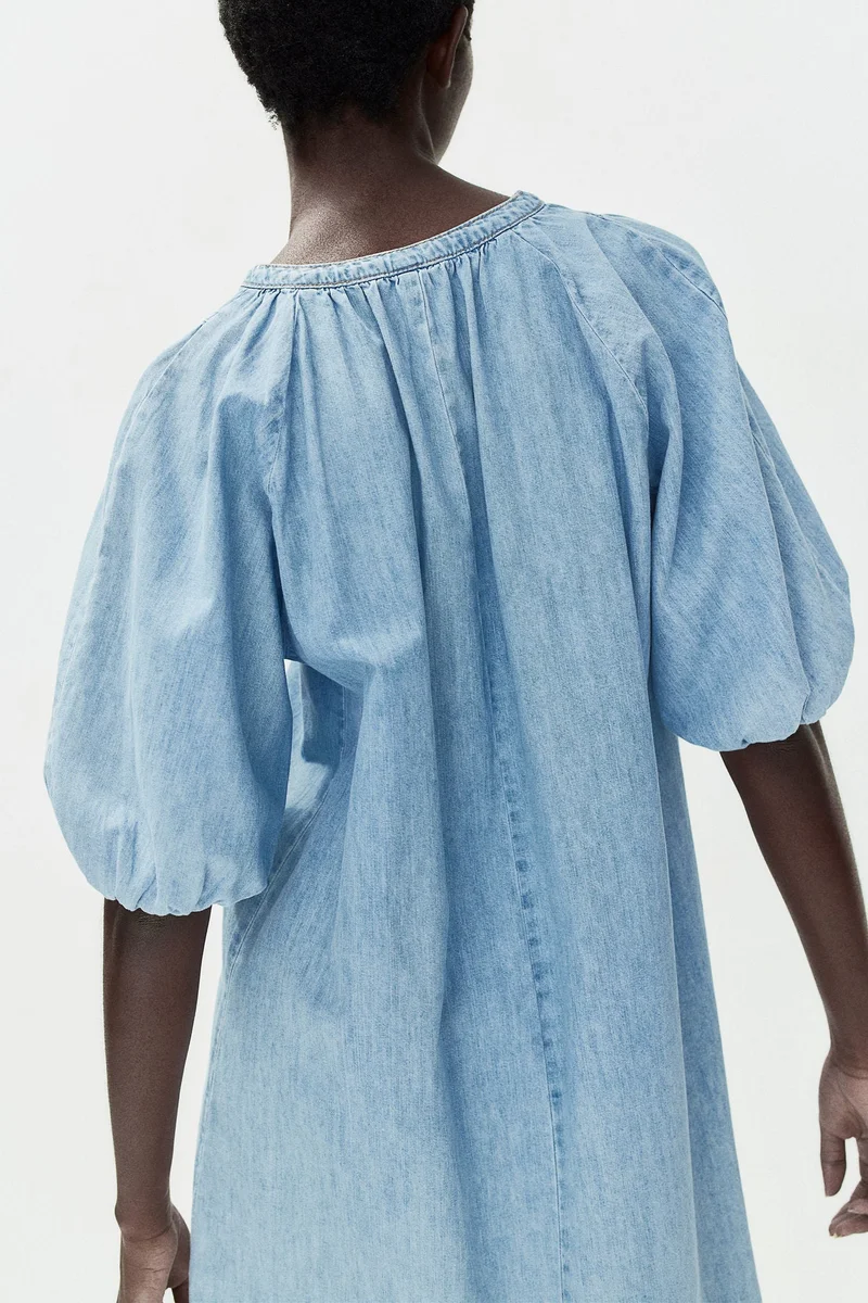 H&M Puff Sleeve Tunic Dress