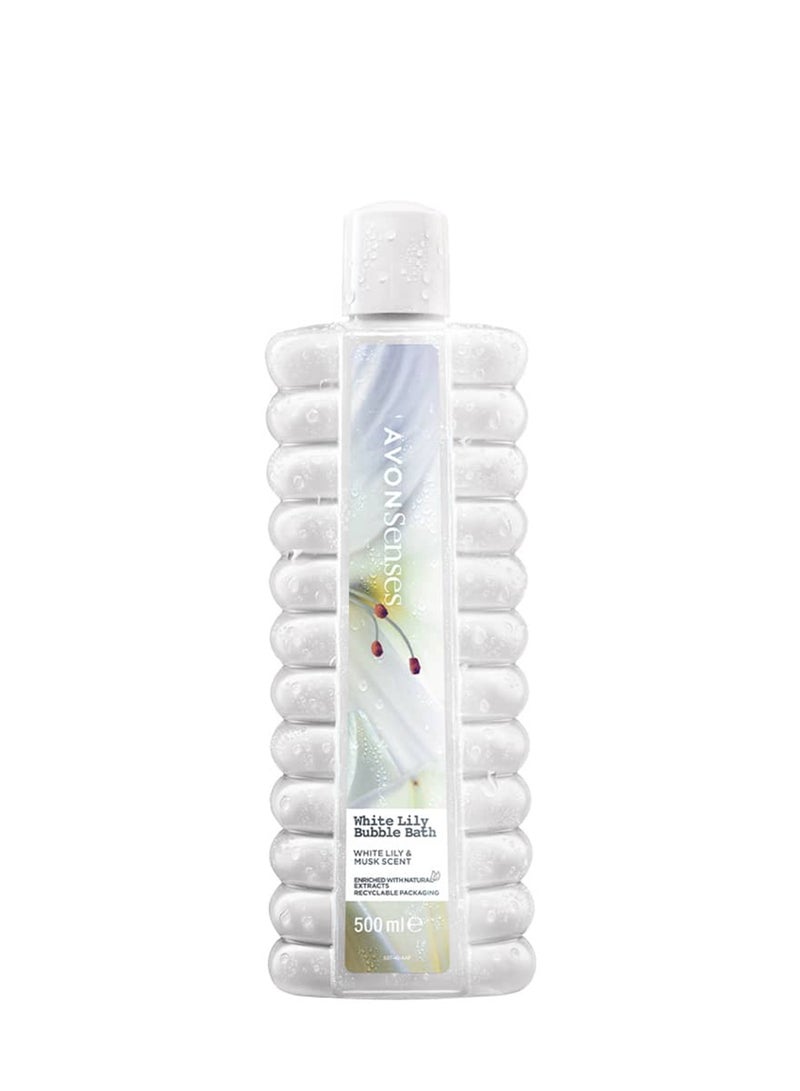 AVON Senses White Lily Bubble Bath 500ml - Image 1