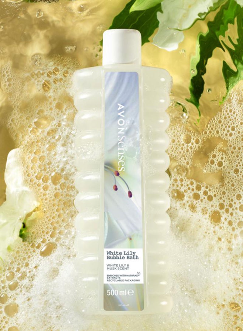AVON Senses White Lily Bubble Bath 500ml - Image 2