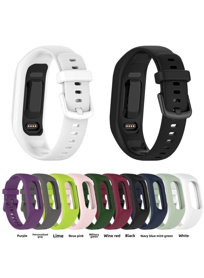 مناسب لسوار Garmin Jiaming Vivosmart 5، حزام متكامل من السيليكون، سوار معصم بديل - اللون: وردي وردي - Image 2