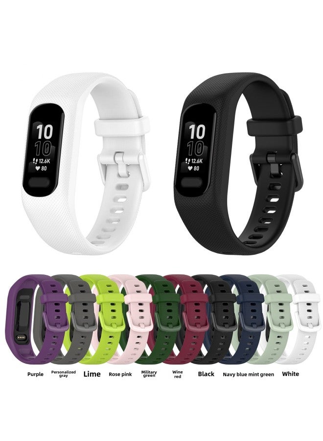 مناسب لسوار Garmin Jiaming Vivosmart 5، حزام متكامل من السيليكون، سوار معصم بديل - اللون: وردي وردي - Image 1