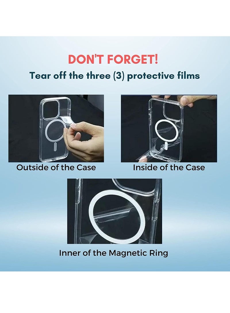 MIGOFAST Magnetic Clear Back Designed for iPhone 11 Pro Clear Phone Case Compatible with Magsafe, Slim Protective Cover - Image 2