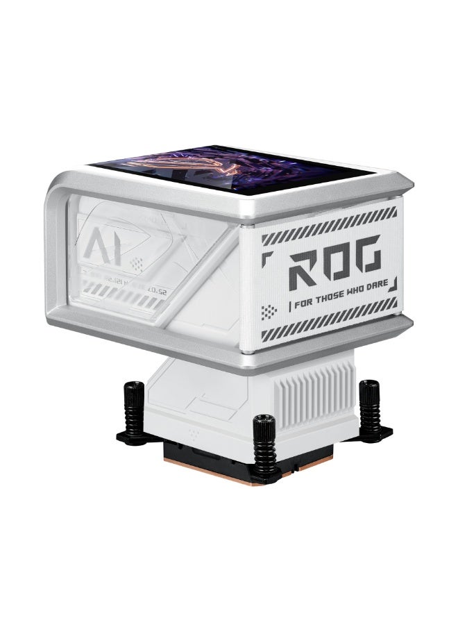 ASUS ROG Ryuo IV 360 ARGB AIO Liquid CPU Cooler – 360mm Radiator, 3x120mm RGB Fans, 6.67" 2K AMOLED Display (60Hz), Asetek Gen8 Pump, Intel LGA1700/1851 & AMD AM5/AM4 Compatible, Aura Sync, White | 90RC01N2-B0EAY0 - Image 5