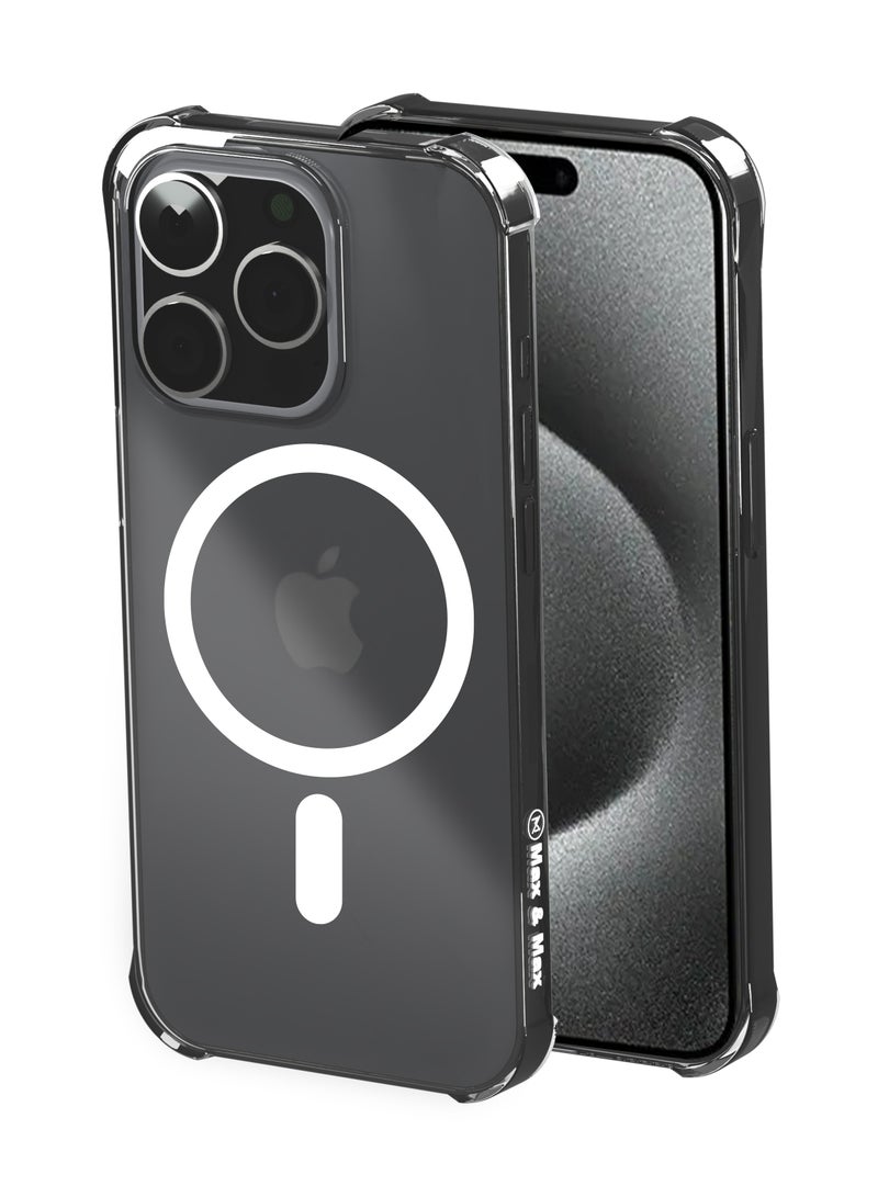 Max & Max iPhone 15 Pro MagSafe Case – Ultra Slim Magnetic Transparent Cover, Scratch-Resistant, Compatible with MagSafe Wireless Charging - Image 1